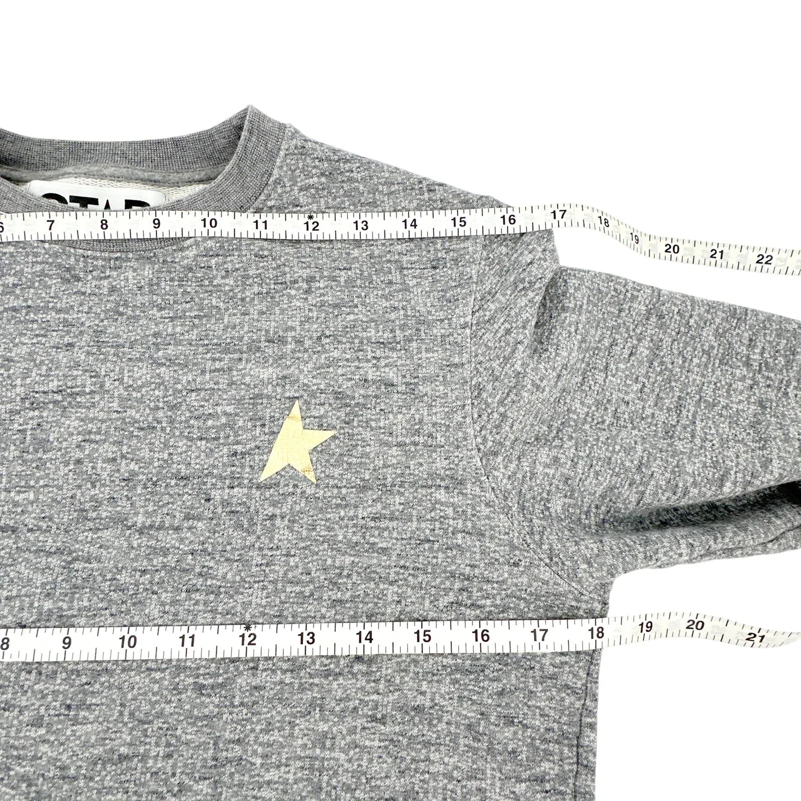 GOLDEN GOOSE Athena Star Sweatshirt in Grey XS - flyKAMP