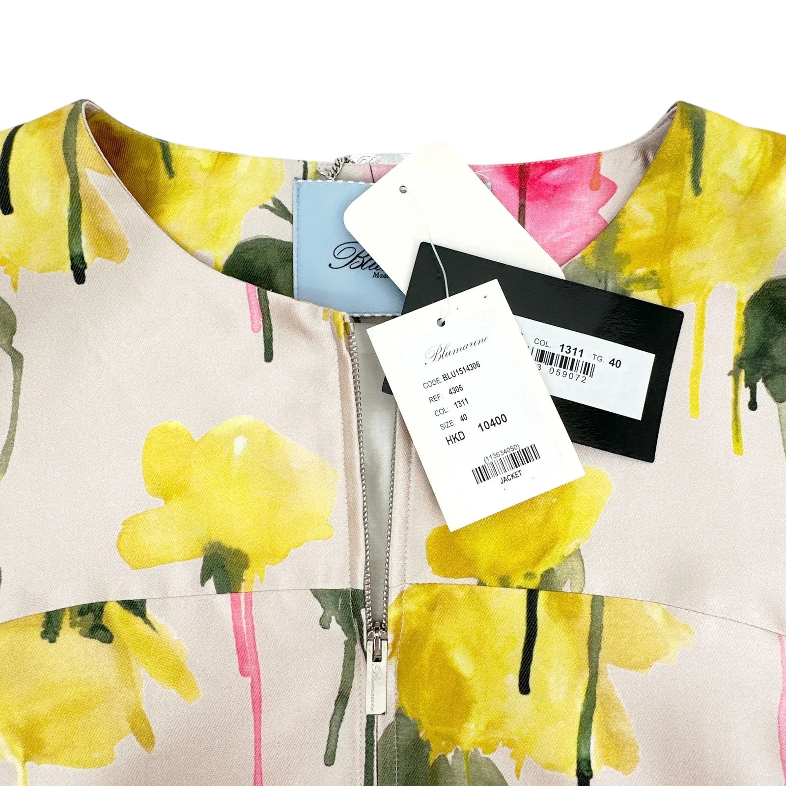 BLUMARINE Floral Silk Blend Evening Jacket IT40 | US4 XS - flyKAMP