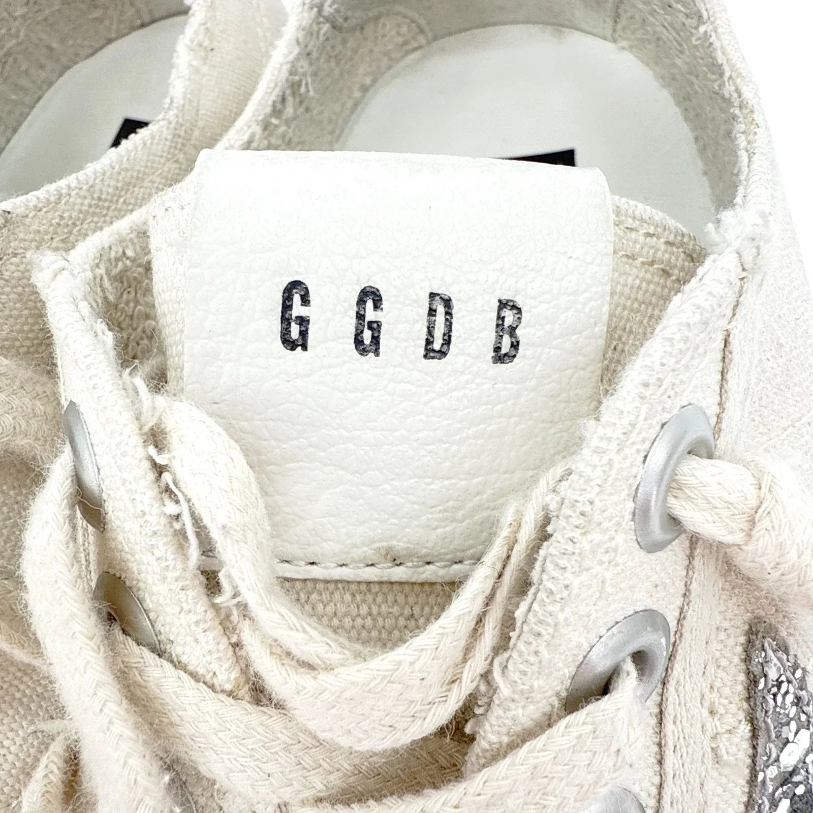 GOLDEN GOOSE V-Star Canvas with Silver Glitter Star 37 - flyKAMP