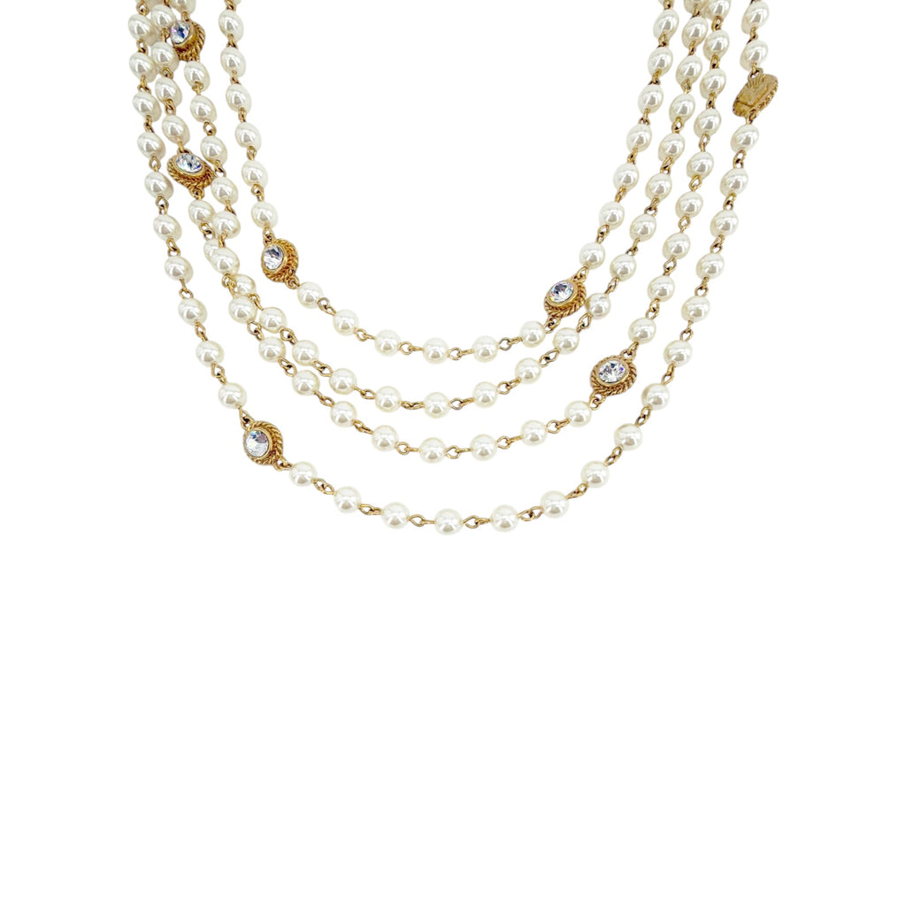 VIRGINS SAINTS & ANGELS VSA Magdalena Necklace 6mm Pearl Cream & Gold Virgins Saints & Angels