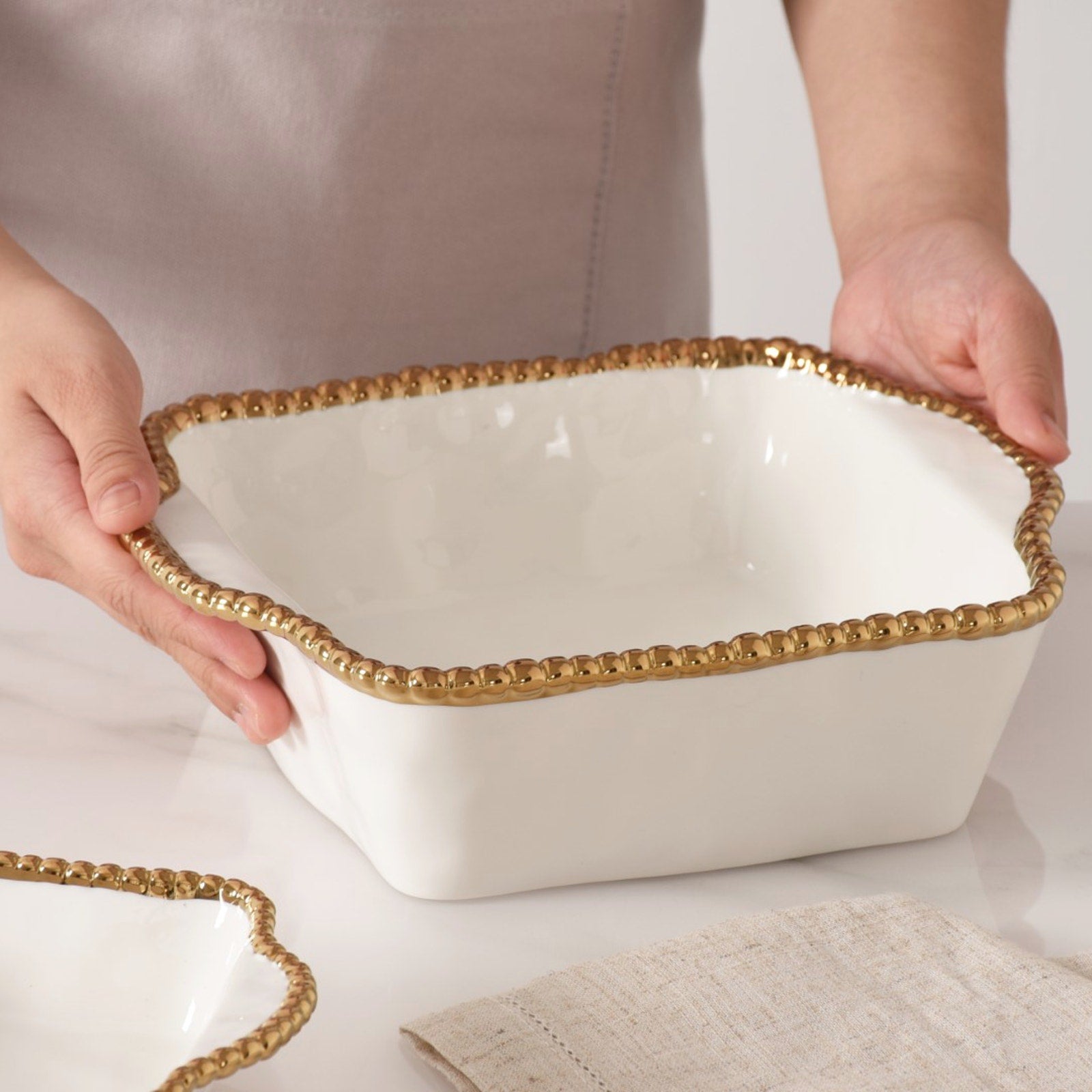PAMPA BAY Golden Salerno 8" x 8" Square Baking Dish Pampa Bay