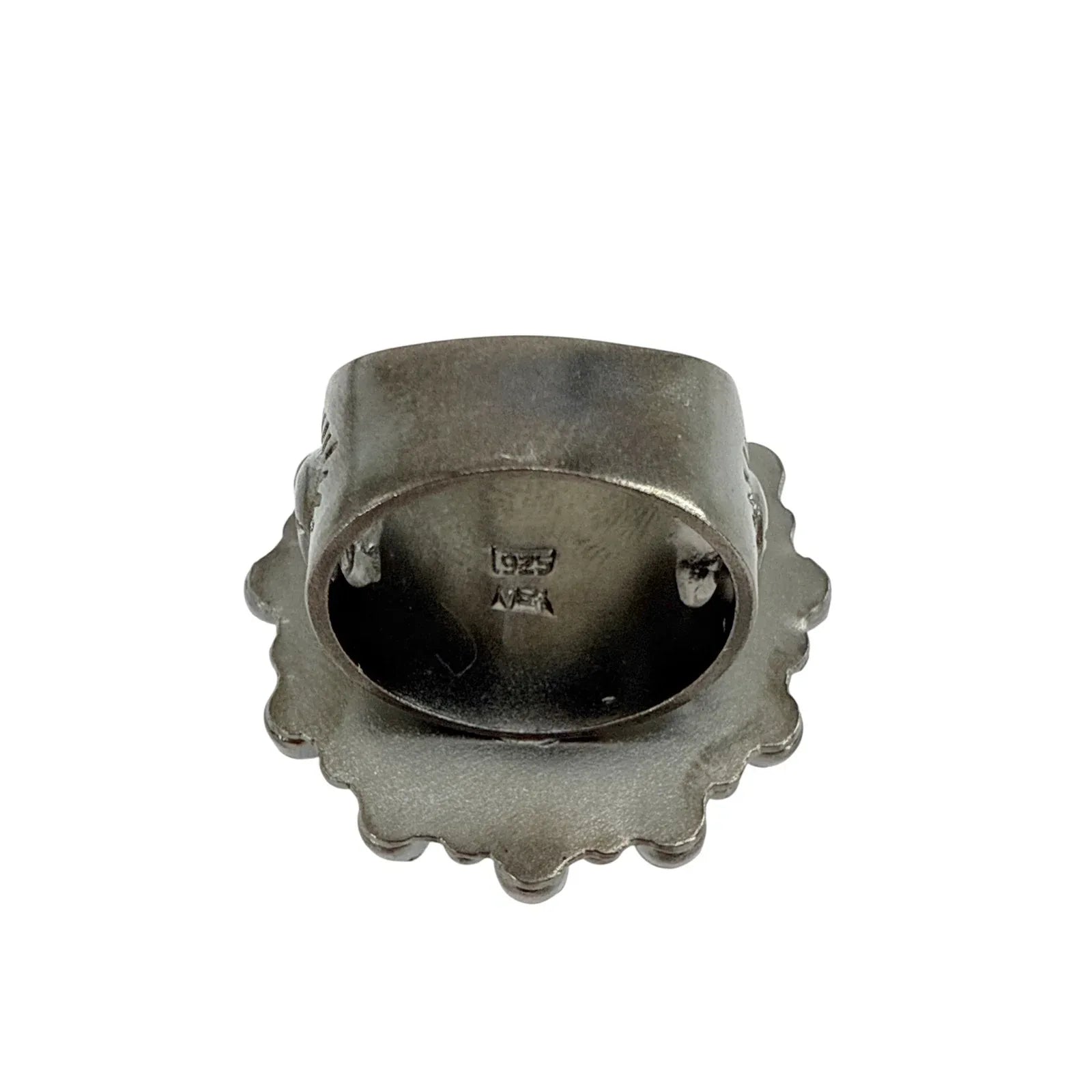 VIRGINS SAINTS & ANGELS VSA Vintage San Benito Ring Sterling Silver Gunmetal 6 - flyKAMP