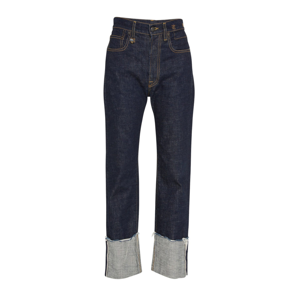 R13 Courtney Slim with Cuff in Indigo Rinse 25 R13