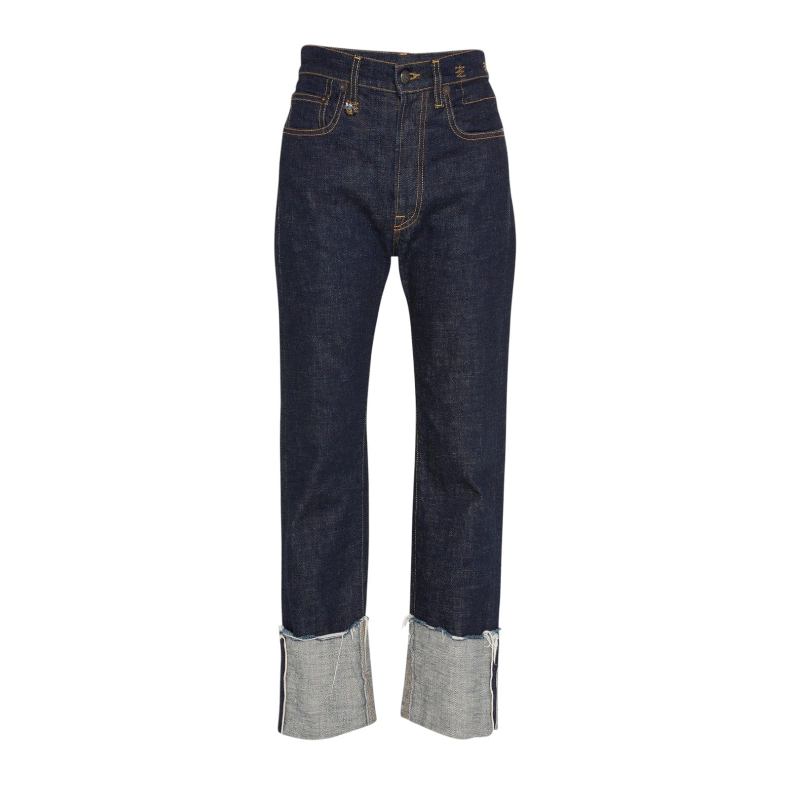 R13 Courtney Slim with Cuff in Indigo Rinse 25 R13