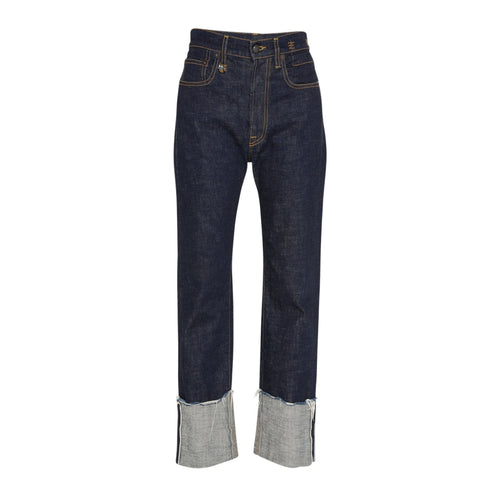 R13 Courtney Slim with Cuff in Indigo Rinse 25 R13