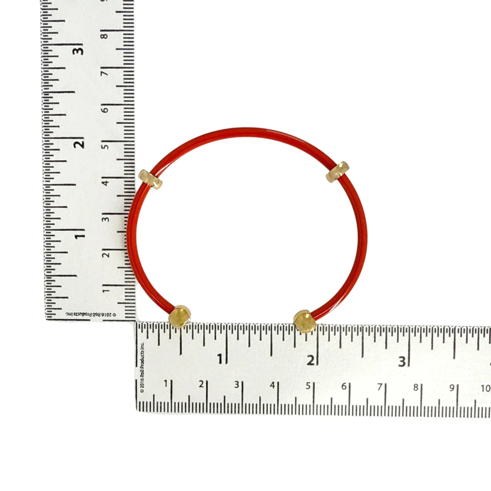 ALEX+ANI Bezel Stone Enamel Cuff in Coral Red - flyKAMP
