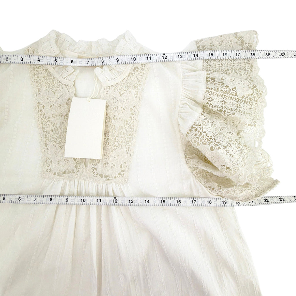 ULLA JOHNSON Jolie Flutter Sleeve Top in Pristine 4|S Ulla Johnson