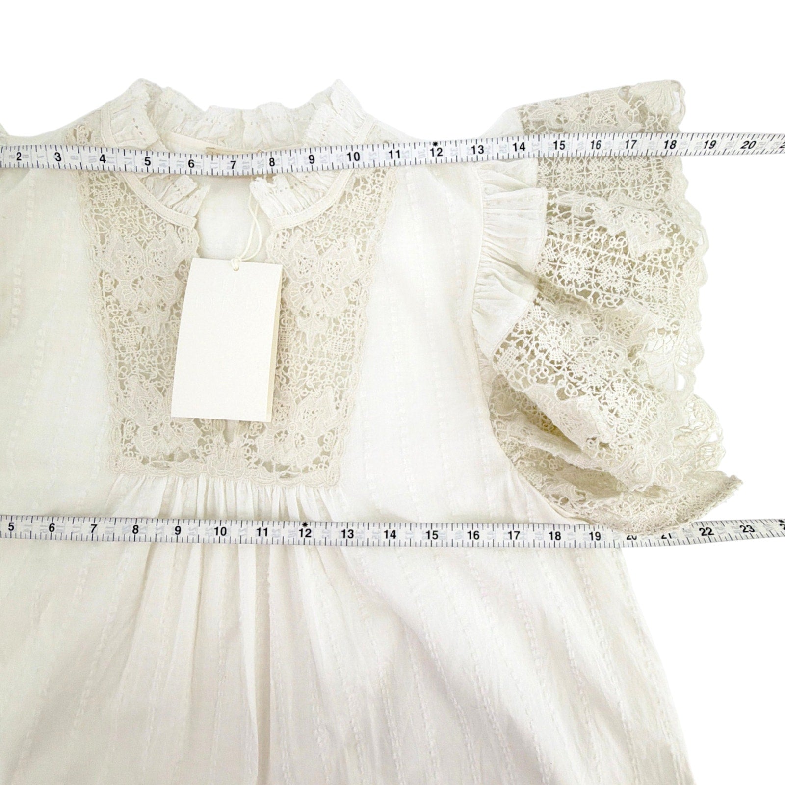 ULLA JOHNSON Jolie Flutter Sleeve Top in Pristine 4|S Ulla Johnson