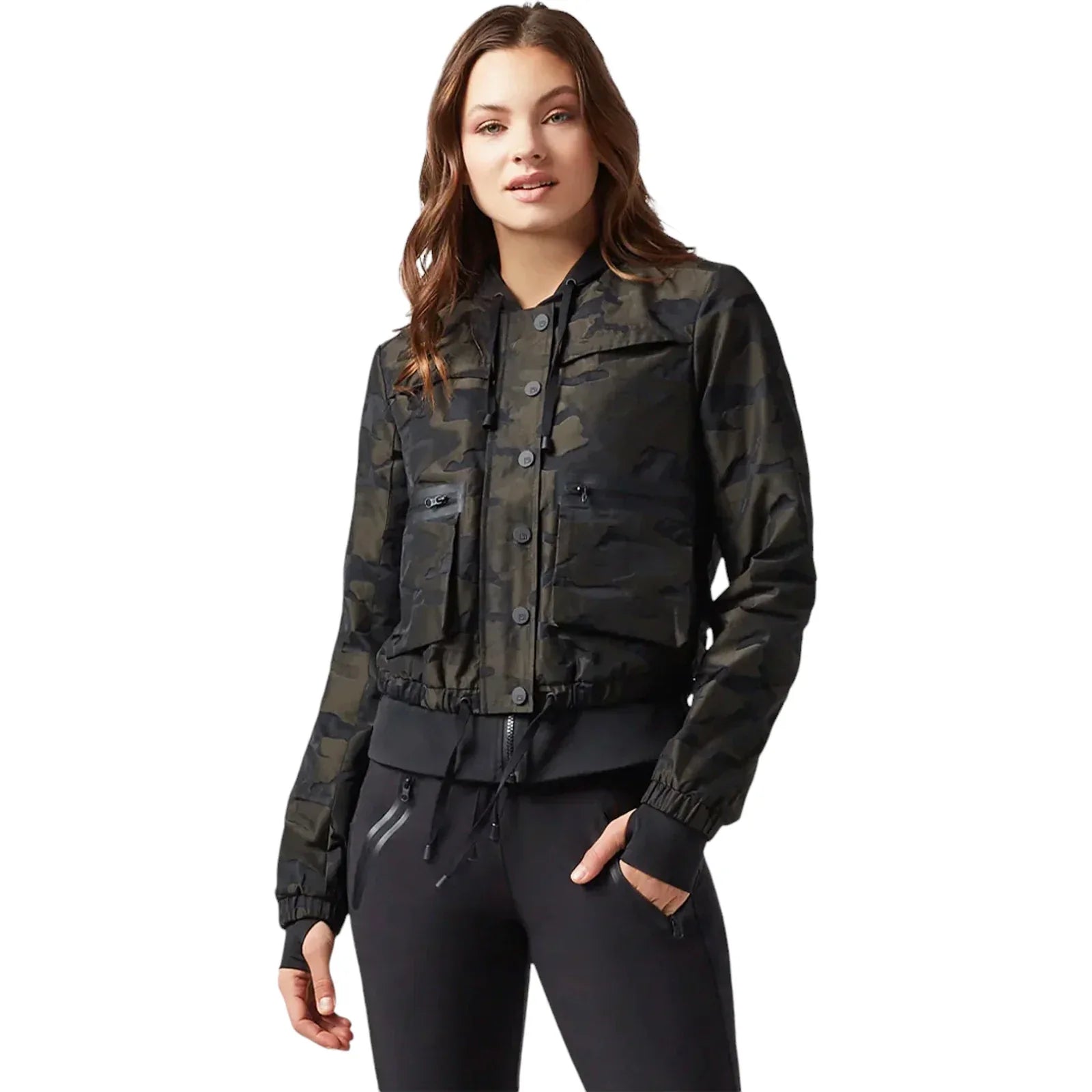 BLANC NOIR Skyfall Aviator Jacket in Olive Camo S - flyKAMP