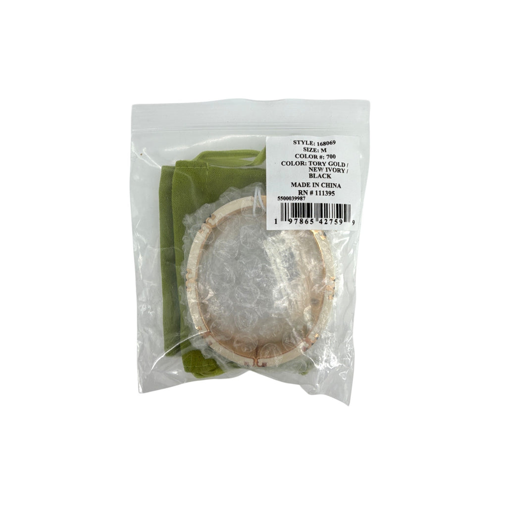 TORY BURCH Icon Enamel Bracelet in Tory Gold / New Ivory / Black Tory Burch