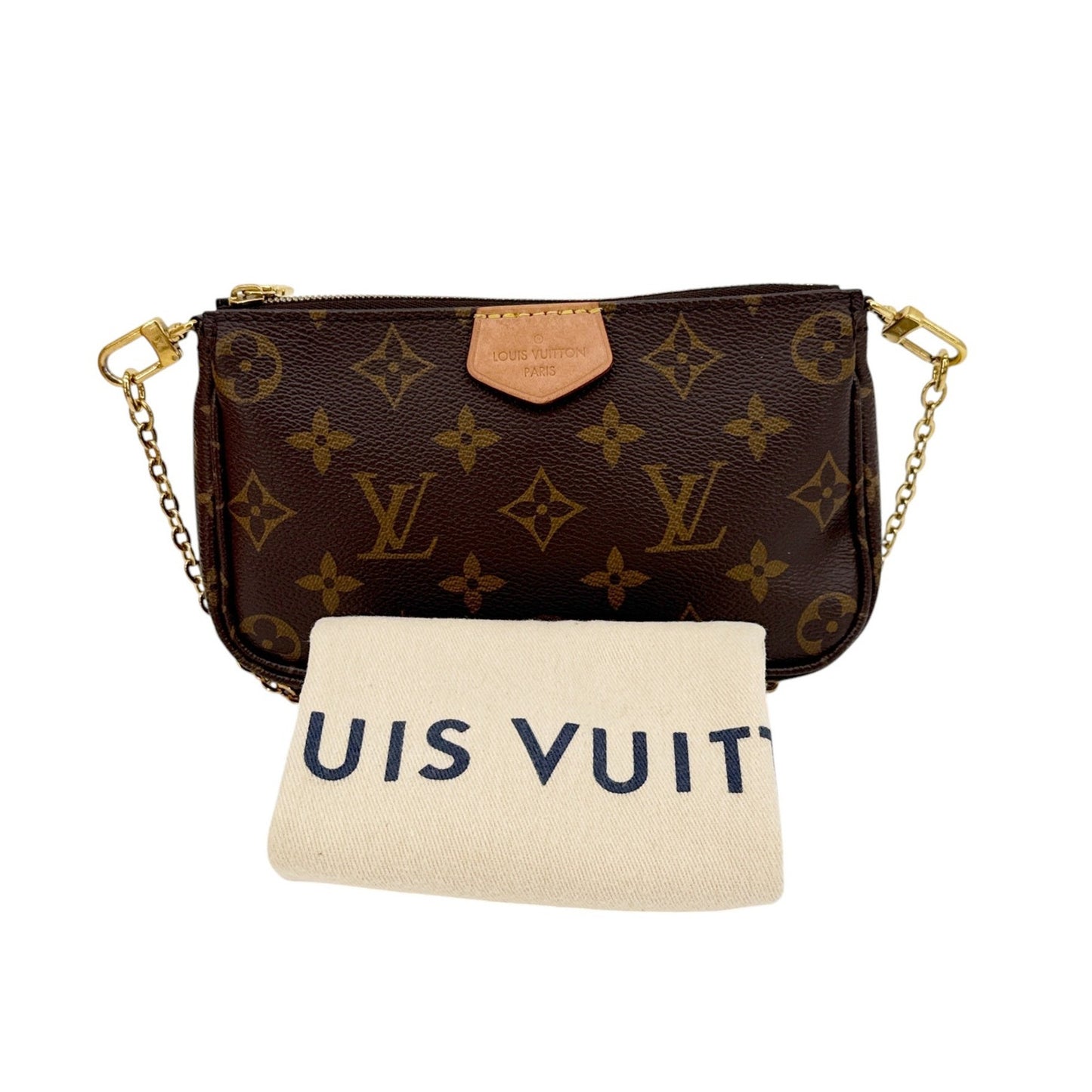 LOUIS VUITTON Multi Pochette Accessoires Small Pouch with Chain Strap Only