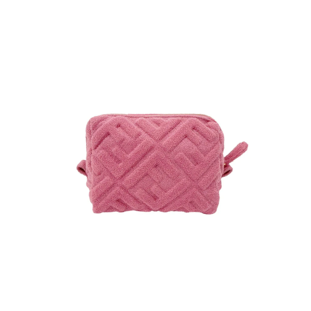 FENDI FF 1974 Cosmetic Pouch Zucca Embossed Terry Cloth - flyKAMP