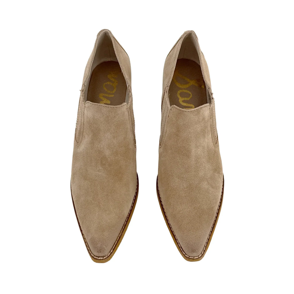 SAM EDELMAN Walton Suede Bootie in Oatmeal 6.5 - flyKAMP