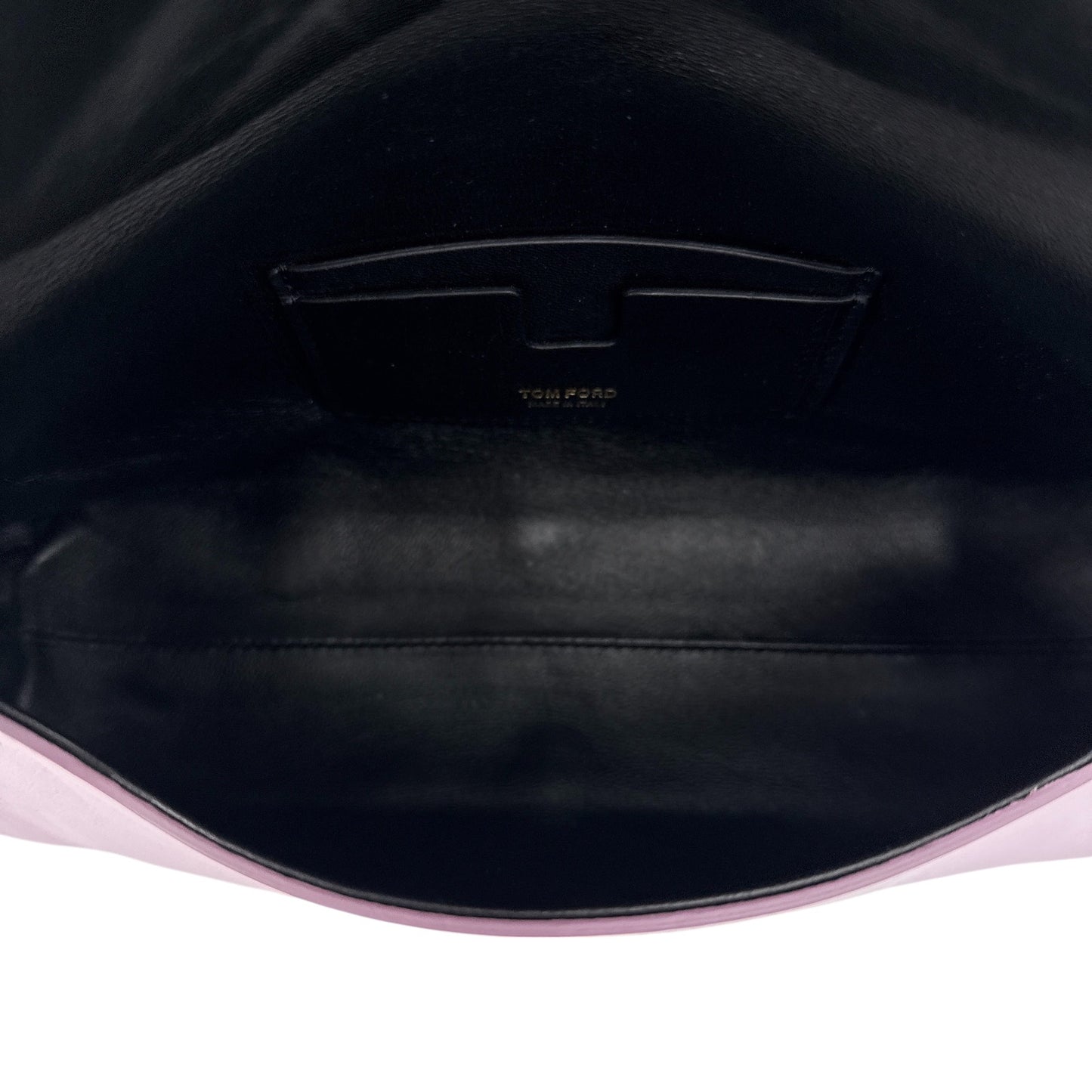 TOM FORD Small Label Leather Chain Top Handle Bag in Lilac