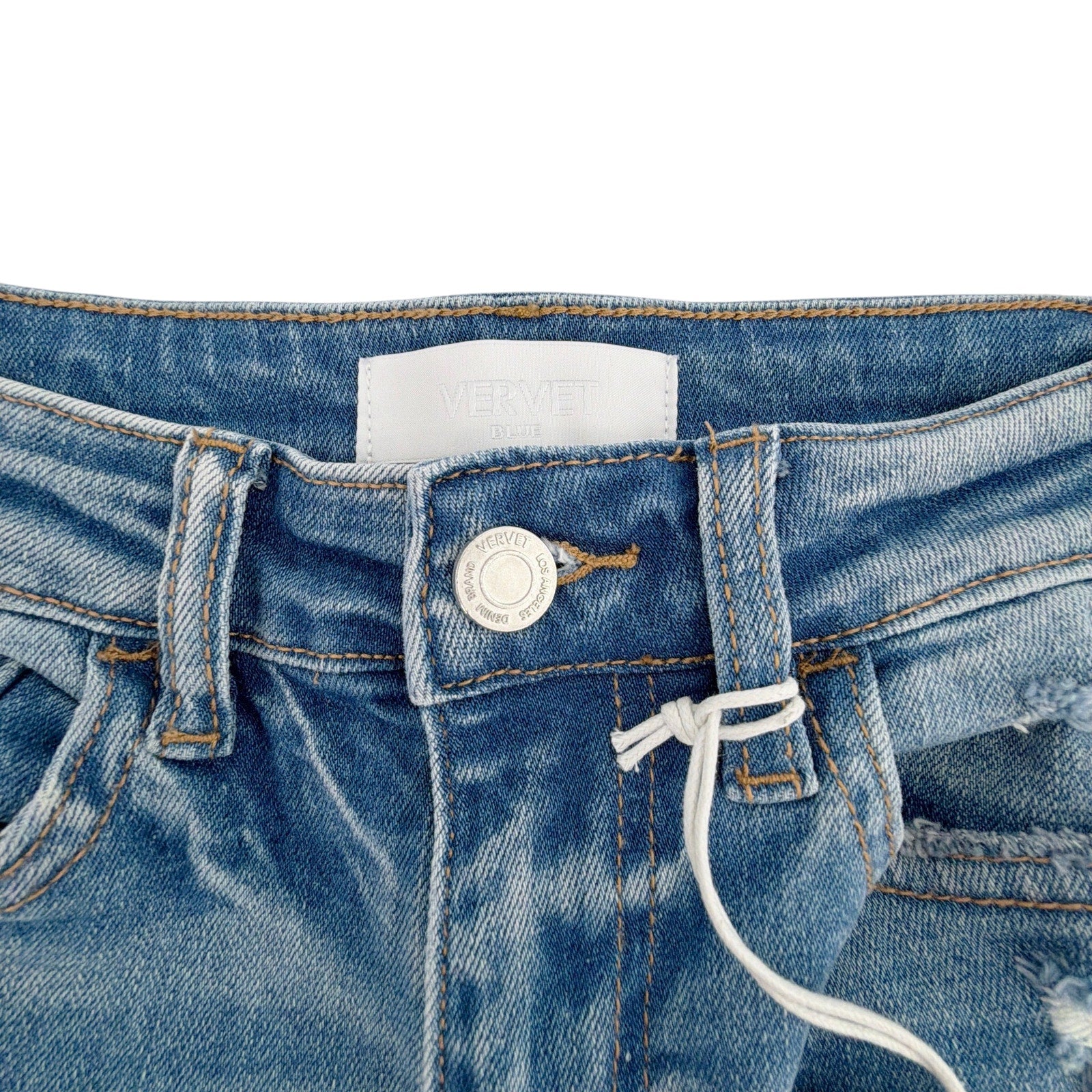 VERVET by Flying Monkey High Rise Double Cuff Shorts in Exactly Like You XS Vervet