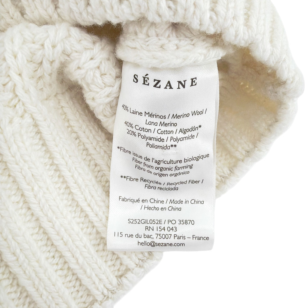 SEZANE Orso Cardigan in Ecru Sézane