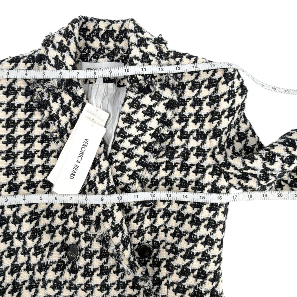 VERONICA BEARD Miller Dickey Jacket in Black & Off-White Houndstooth 2 Veronica Beard