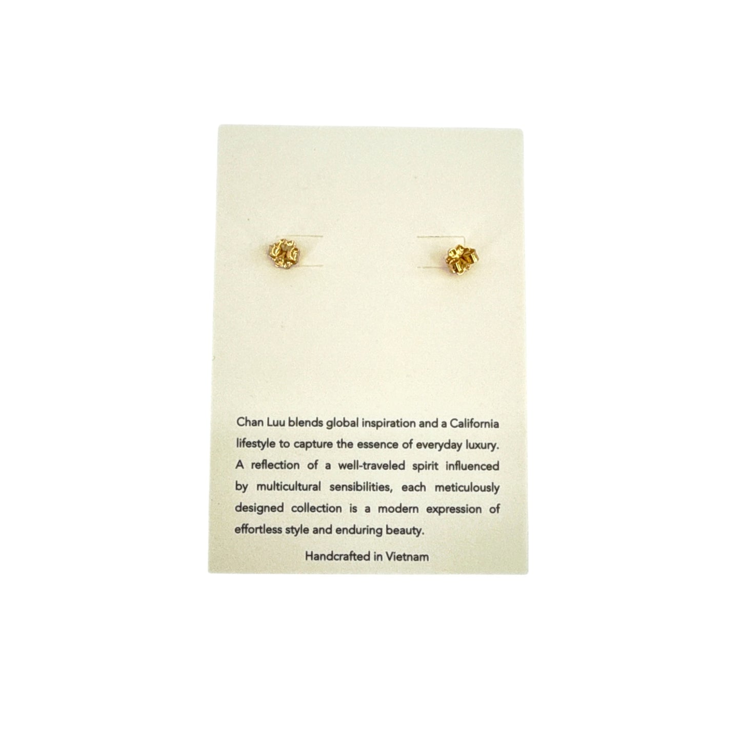 CHAN LUU Maiden Hoop Earrings in White Pearl