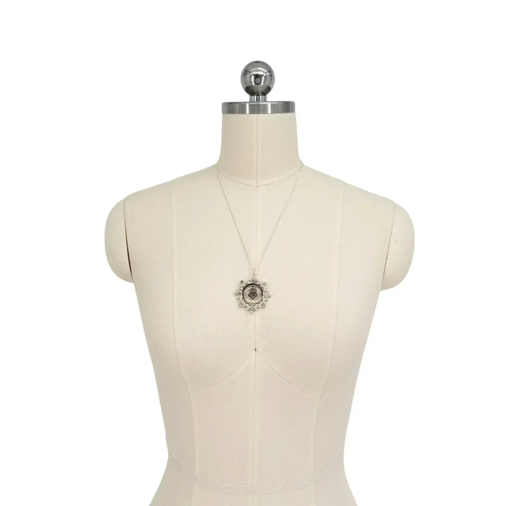VIRGINS SAINTS & ANGELS VSA Cloister Sacred Heart Charm Necklace in Silver - flyKAMP