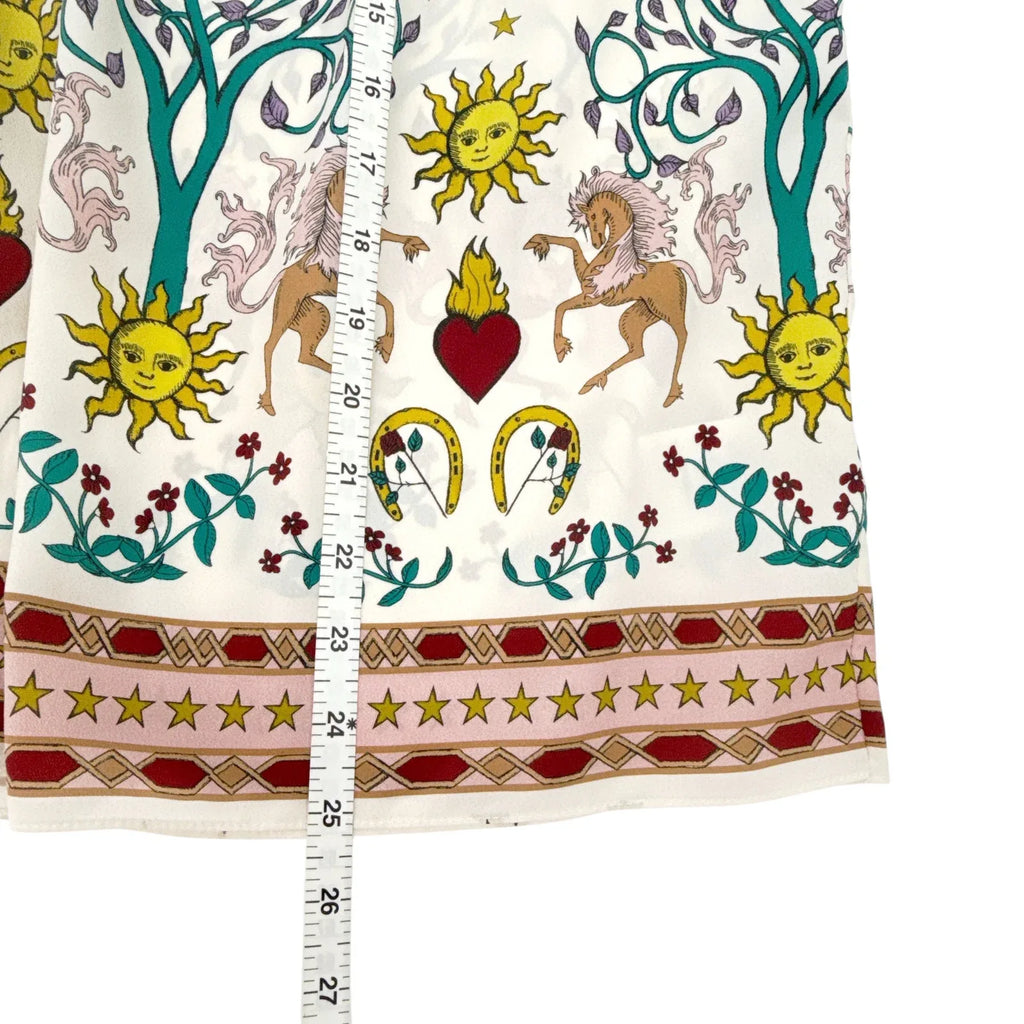 SANDRO Azucar Print Chiffon Blouse In Off White 2|M - flyKAMP