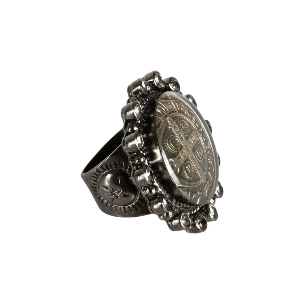 VIRGINS SAINTS & ANGELS VSA Vintage San Benito Ring Sterling Silver Gunmetal 6 - flyKAMP