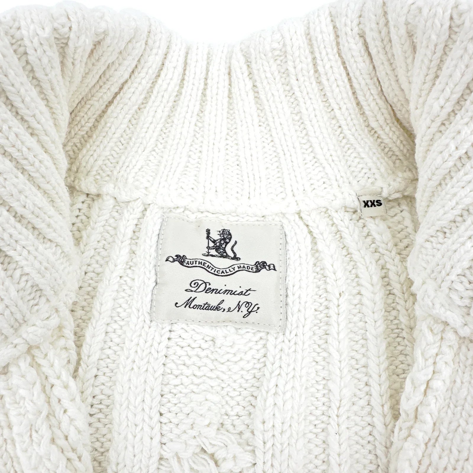 DENIMIST Split Neck Cable Sweater XXS - flyKAMP
