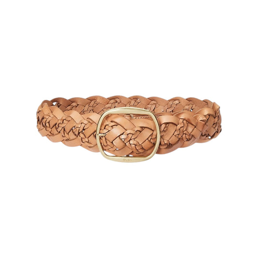 POLO RALPH LAUREN Double-Braided Leather Belt Natural S