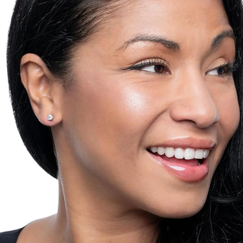 DIAMOND Certified Lab-Grown Solitaire Stud Earrings 1/2 CT. TW in 14k White Gold - flyKAMP