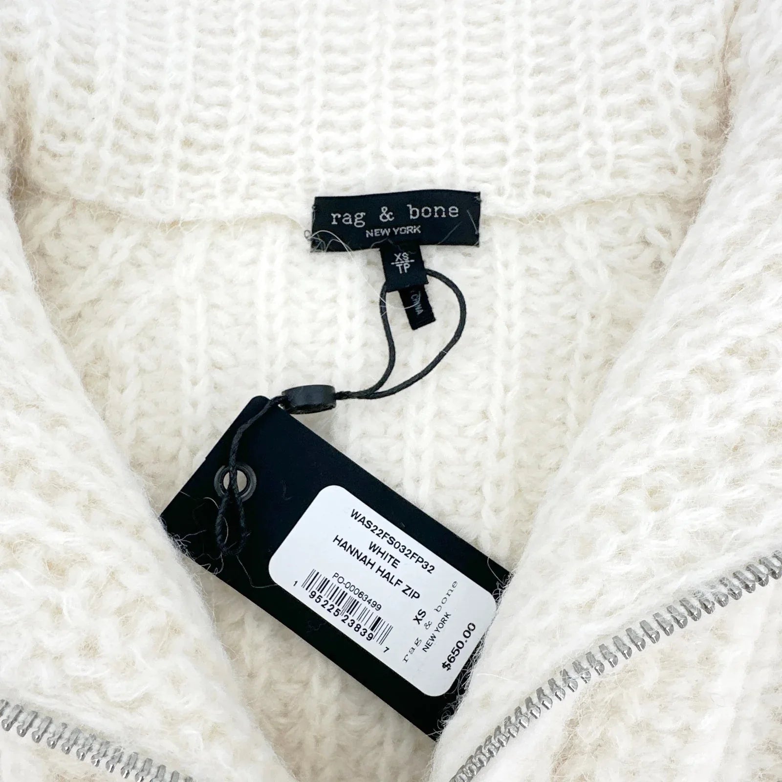 RAG & BONE Hannah Half Zip Sweater XS - flyKAMP