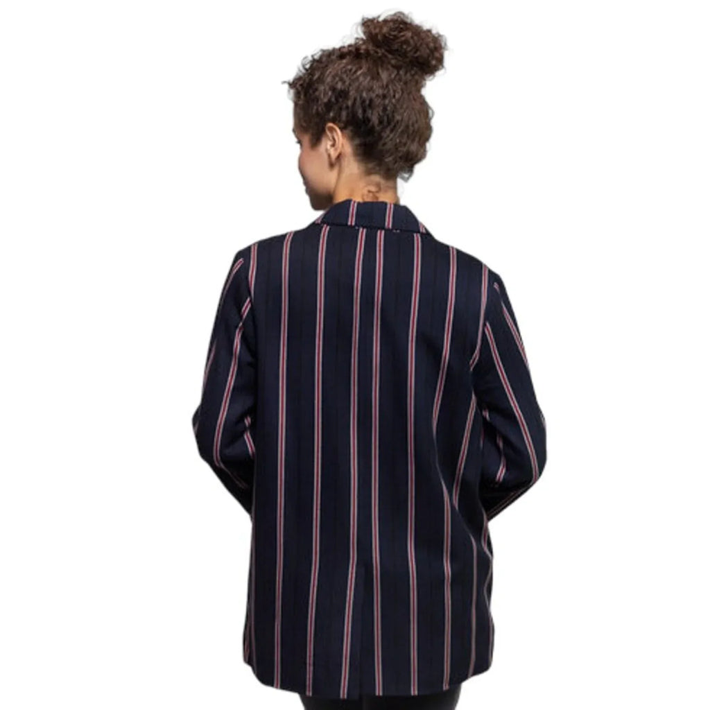 The GREAT. The Academy Blazer in Oxford Stripe 1|S - flyKAMP