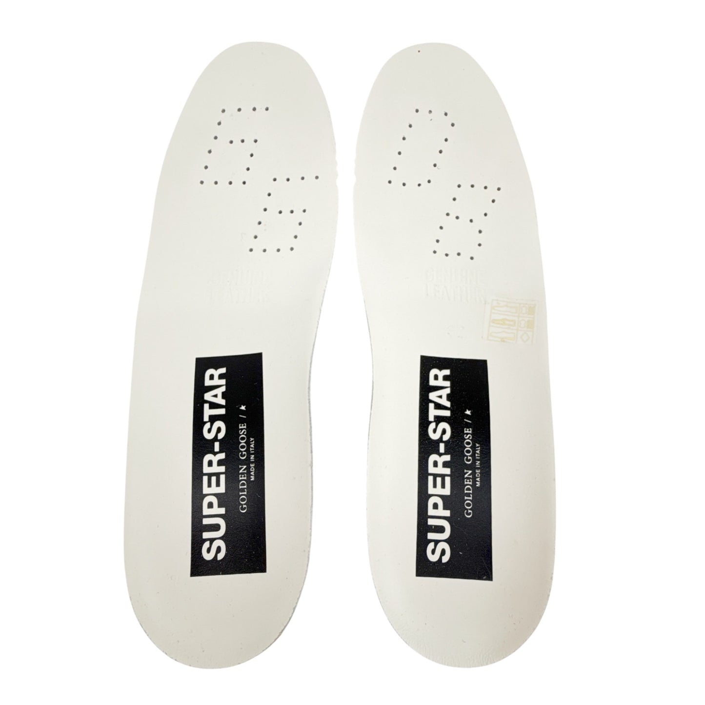 GOLDEN GOOSE Super-Star Silver Glitter Sneakers in Silver, White, & Taupe 37