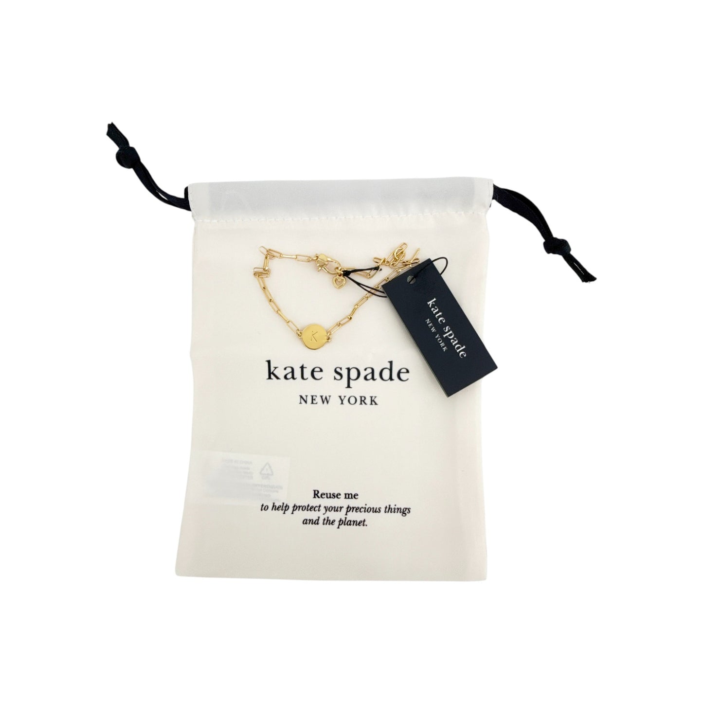 KATE SPADE New York Initial Chain Bracelet in Gold K