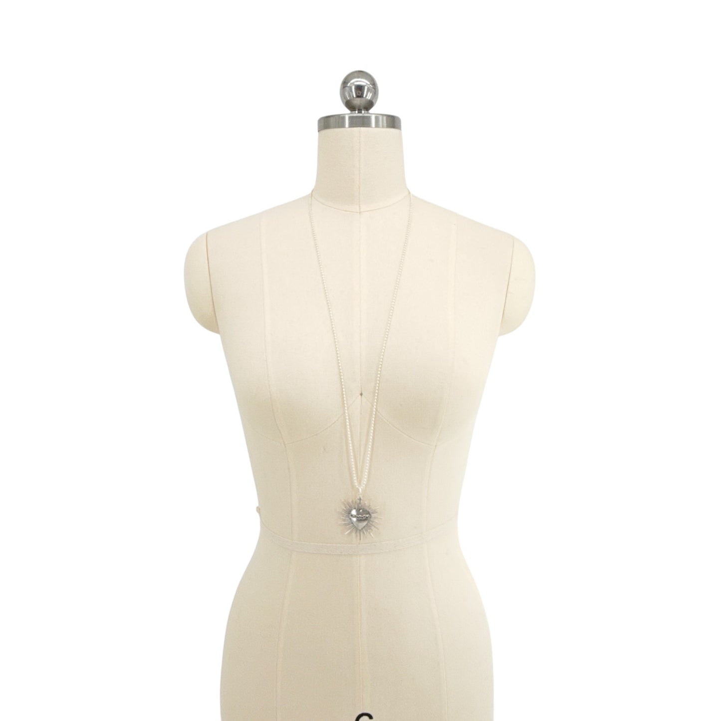 VIRGINS SAINTS & ANGELS VSA Sacred Flame Charm Necklace Silver 34" Ball Chain