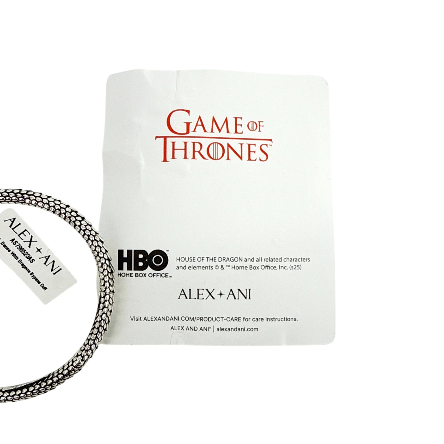 ALEX+ANI House of the Dragon™ Cuff Bracelet in Antiqued Silver