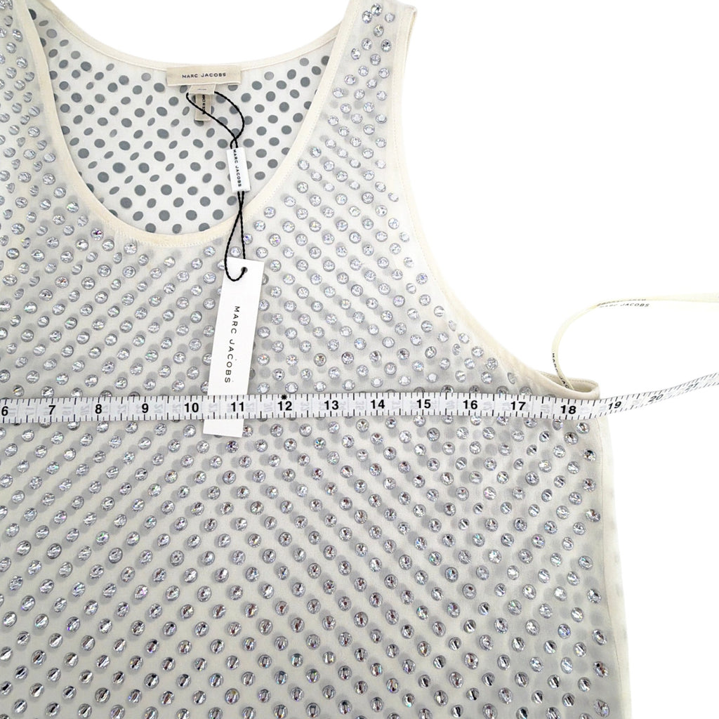 MARC JACOBS Rhinestone Embellished Tank Top S Marc Jacobs