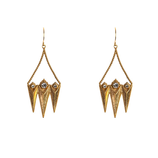 VIRGINS SAINTS & ANGELS VSA Electra Rays Hook Earrings in Gold