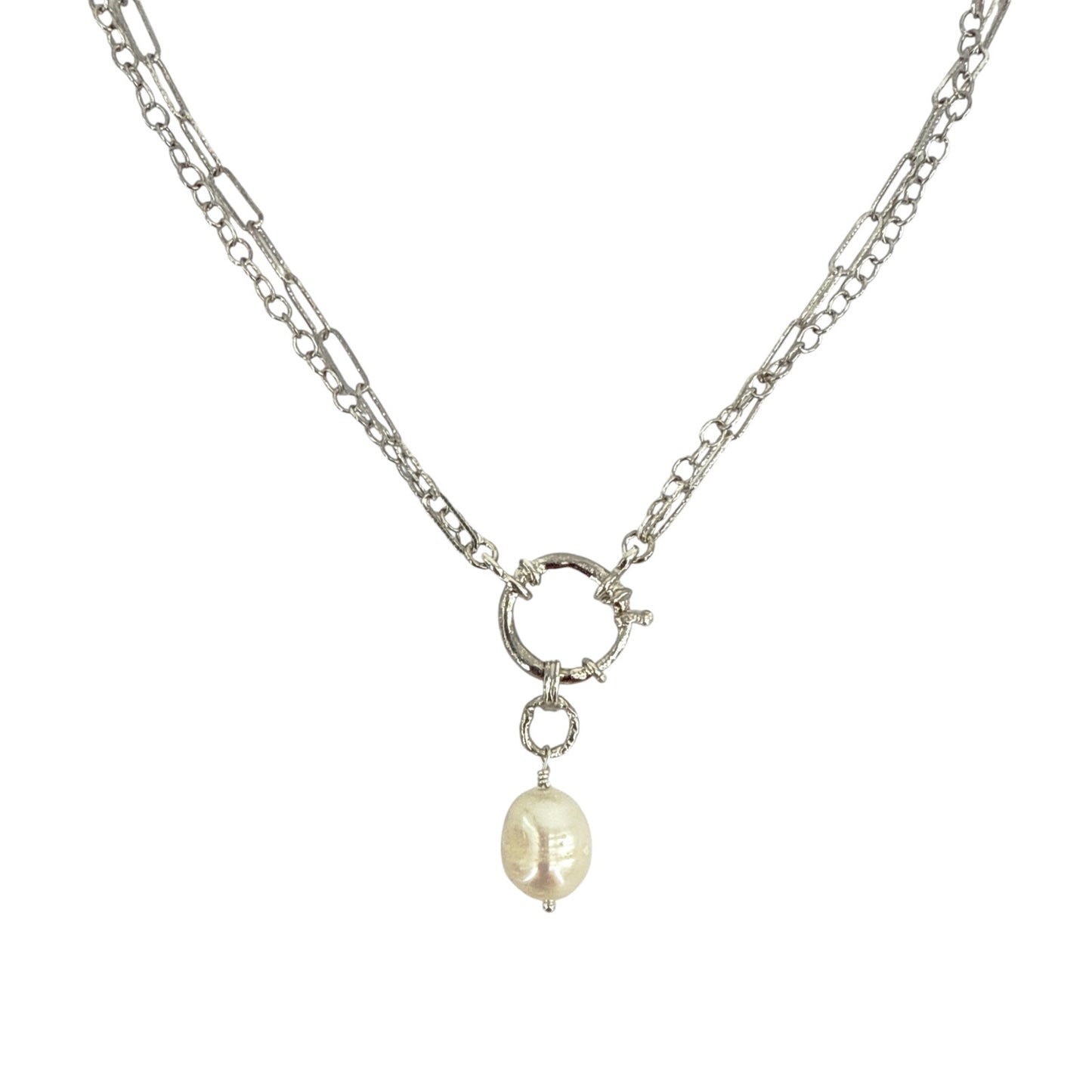 SILPADA Pretty Changes Sterling Silver Freshwater Pearl Pendant Necklace