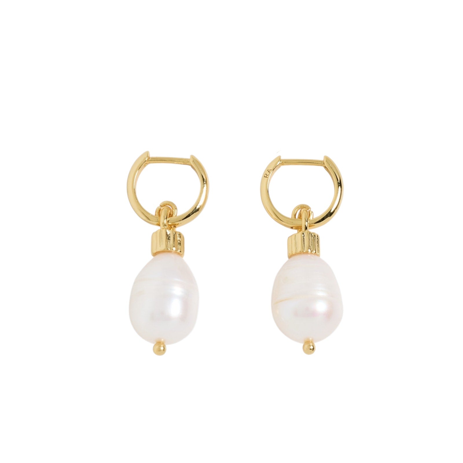 ROXANNE ASSOULIN The Pearl Drop Earrings in Shiny Gold & Freshwater Pearl