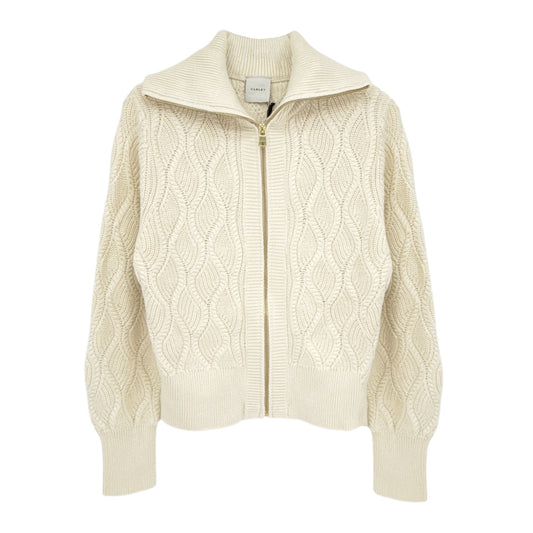VARLEY Lando Full Zip Knit Sweater in Birch XS