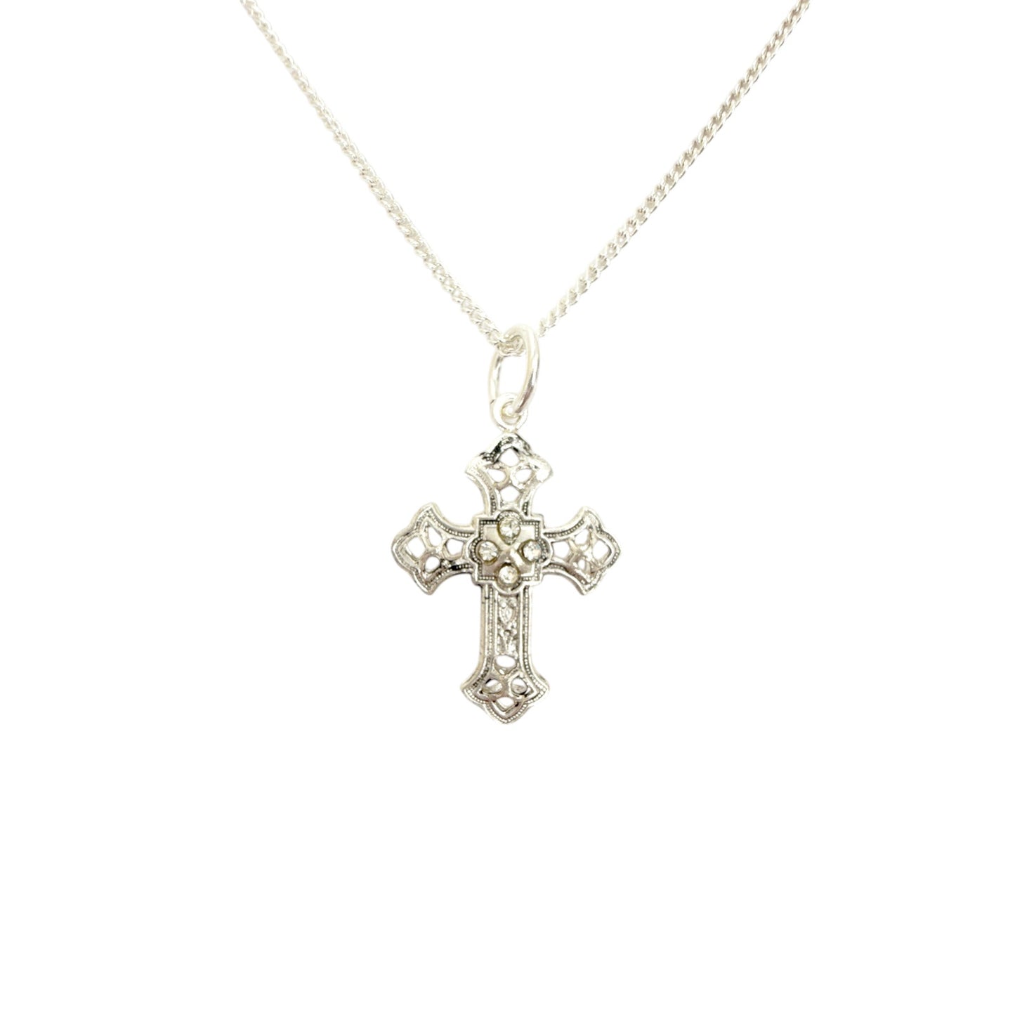 VIRGINS SAINTS & ANGELS VSA Basilica Cross Charm Necklace in Silver
