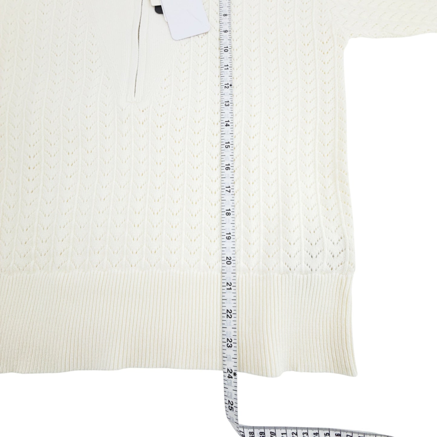 VARLEY Arney Half-Zip Polo Sweater in Egret S