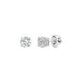 DIAMOND Certified Lab-Grown Solitaire Stud Earrings 1/2 CT. TW in 14k White Gold - flyKAMP