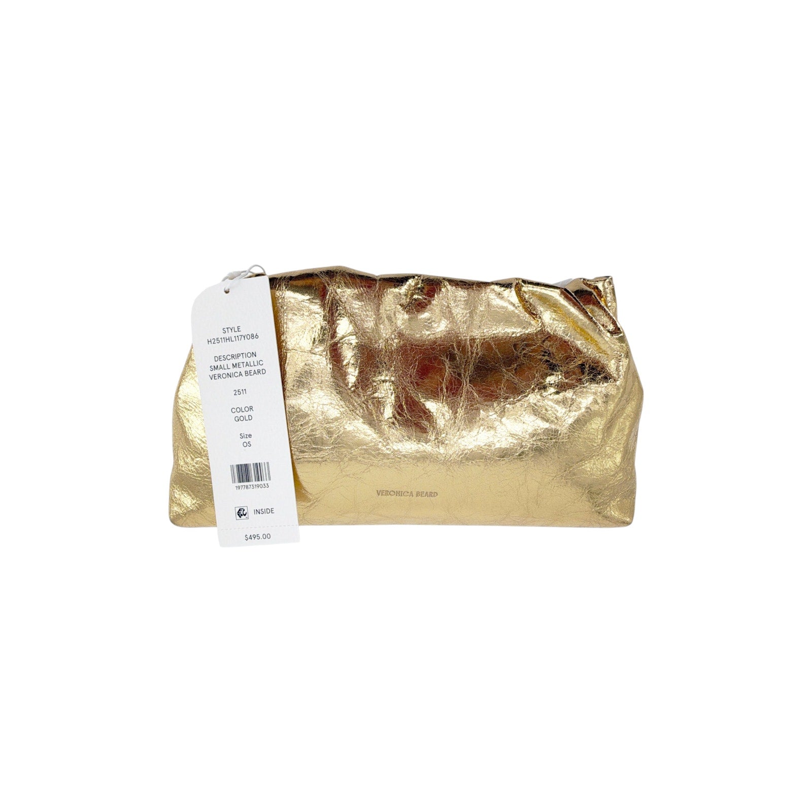 VERONICA BEARD Small Metallic Stash Bag in Gold Veronica Beard