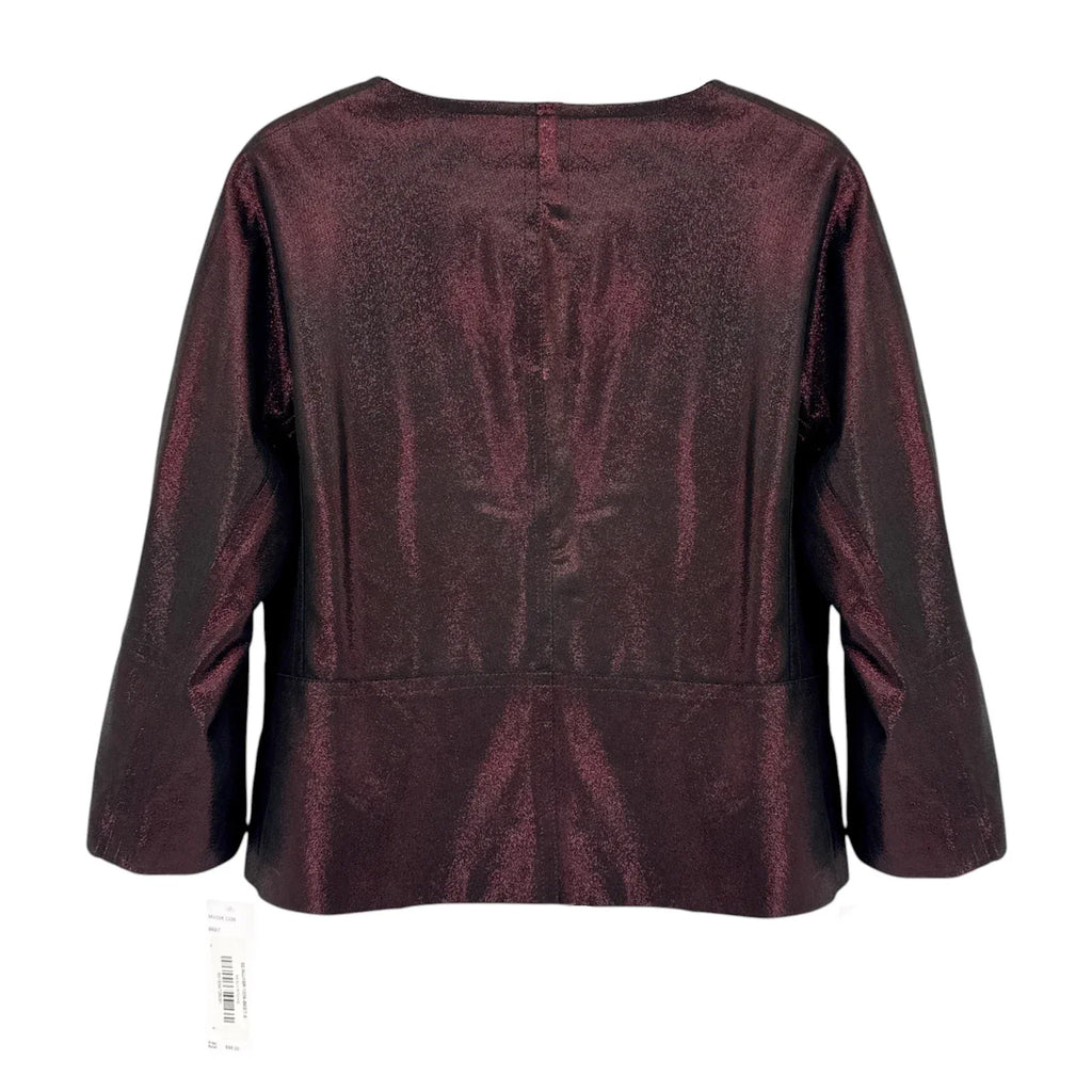 LAFAYETTE 148 New York 3/4 Sleeve Ritchie Leather Jacket in Beet 8|M - flyKAMP