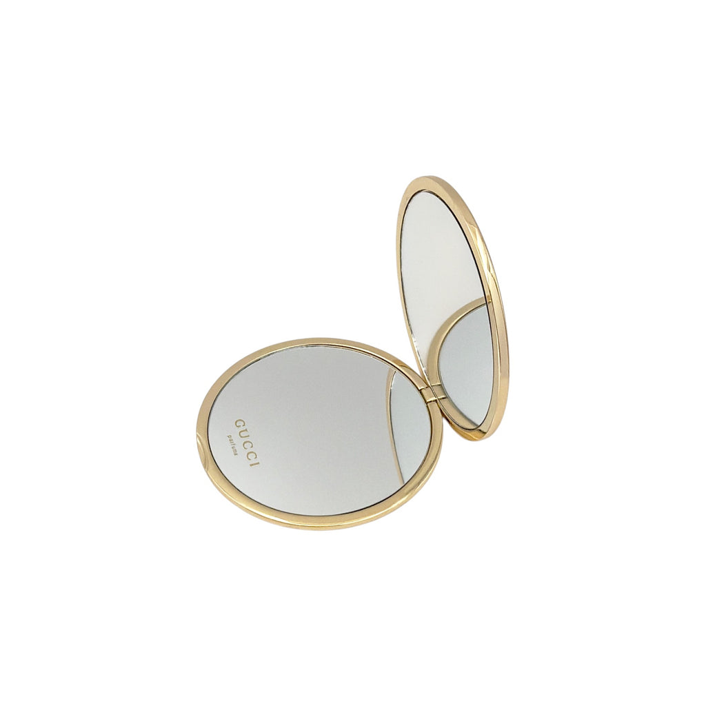 GUCCI Parfums GG Embossed Compact Double-Sided Mirror in Gold Gucci