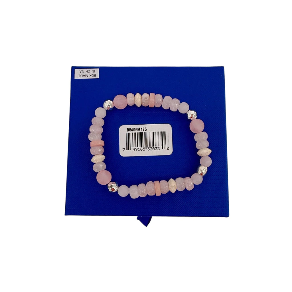 SILPADA Pink Coast Silver Mixed Stones Beaded Bracelet - flyKAMP