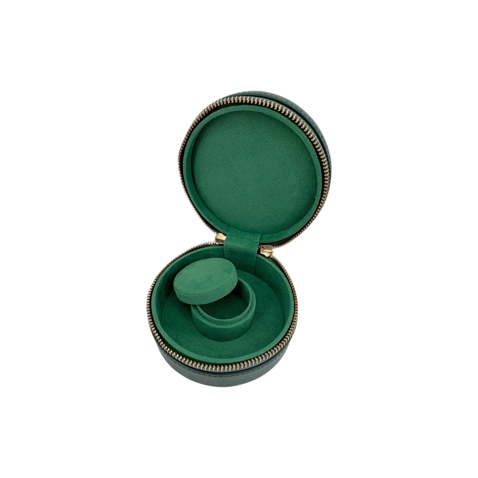 WOLF Sophia Round Zip Case in Forest Green Wolf