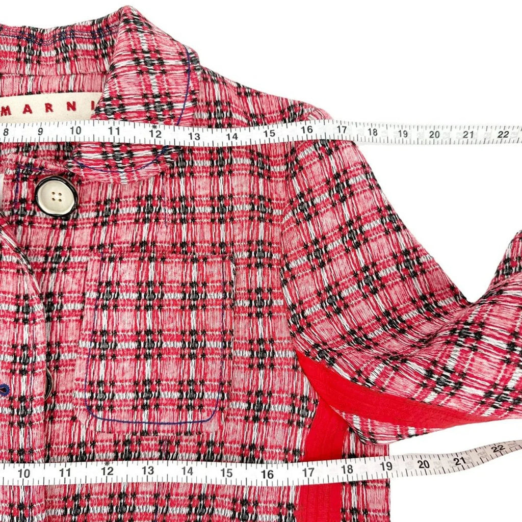 MARNI Plaid Jacket in Red IT38 - flyKAMP