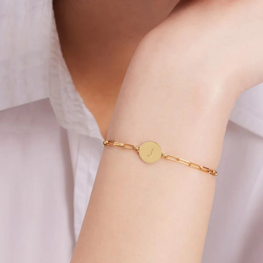 KATE SPADE New York Initial Chain Bracelet in Gold J - flyKAMP