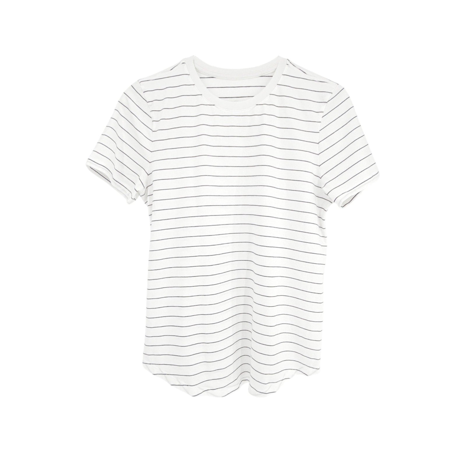 LULULEMON Love Crewneck T-Shirt in Short Serve Stripe White Black 6 Lululemon